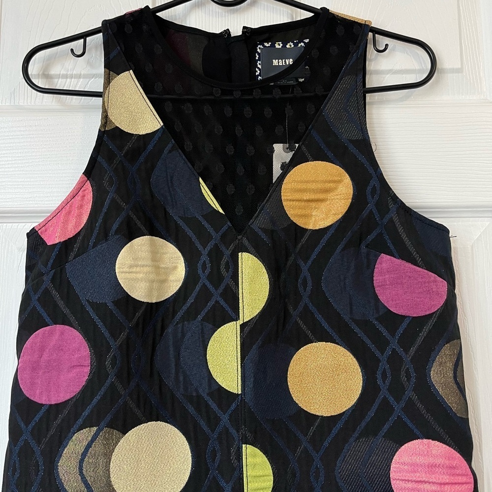 Maeve Anthropologie Polka Dot Tilde Jacquard Shift Dress XS - Picture 4 of 8
